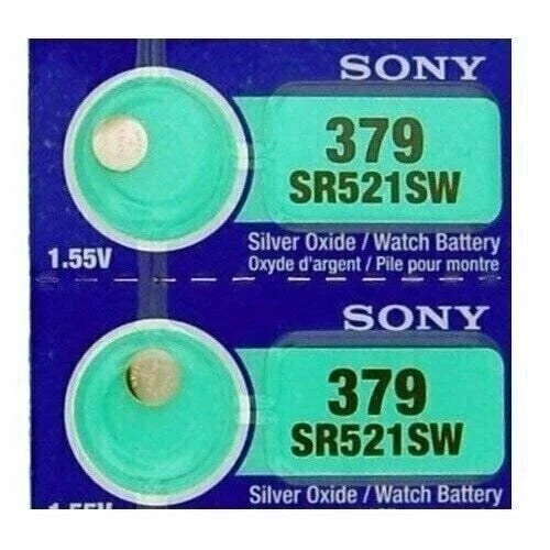MURATA / SONY 379 SR521SW (2 piece) SR521 379 Watch Battery US Seller