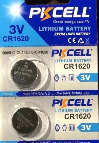 CR1620 PKCELL 1620 LITHIUM BATTERIES (3 piece) 3V watch New Authorize USA Seller