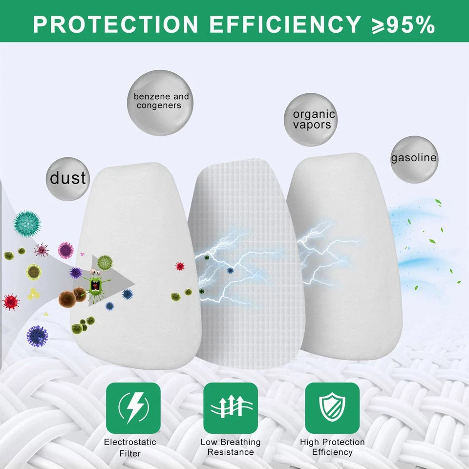 10-500Pcs 5N11 Cotton Filters Replacement for 6200 6800 7502 Respirator Filters