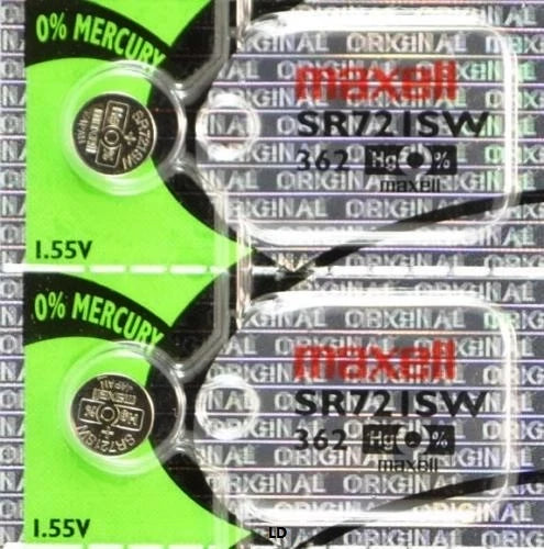 362 MAXELL WATCH BATTERIES (5 piece) SR721SW V362 SR721 362 New AuthorizedSeller