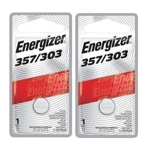 Energizer 357 Zero Mercury Silver Oxide Batteries 3 Pk