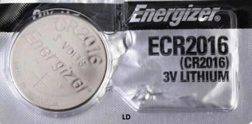 Energizer ECR2016 CR2016 BR2016 Lithium3V Battery (2piece) New Authorized Seller