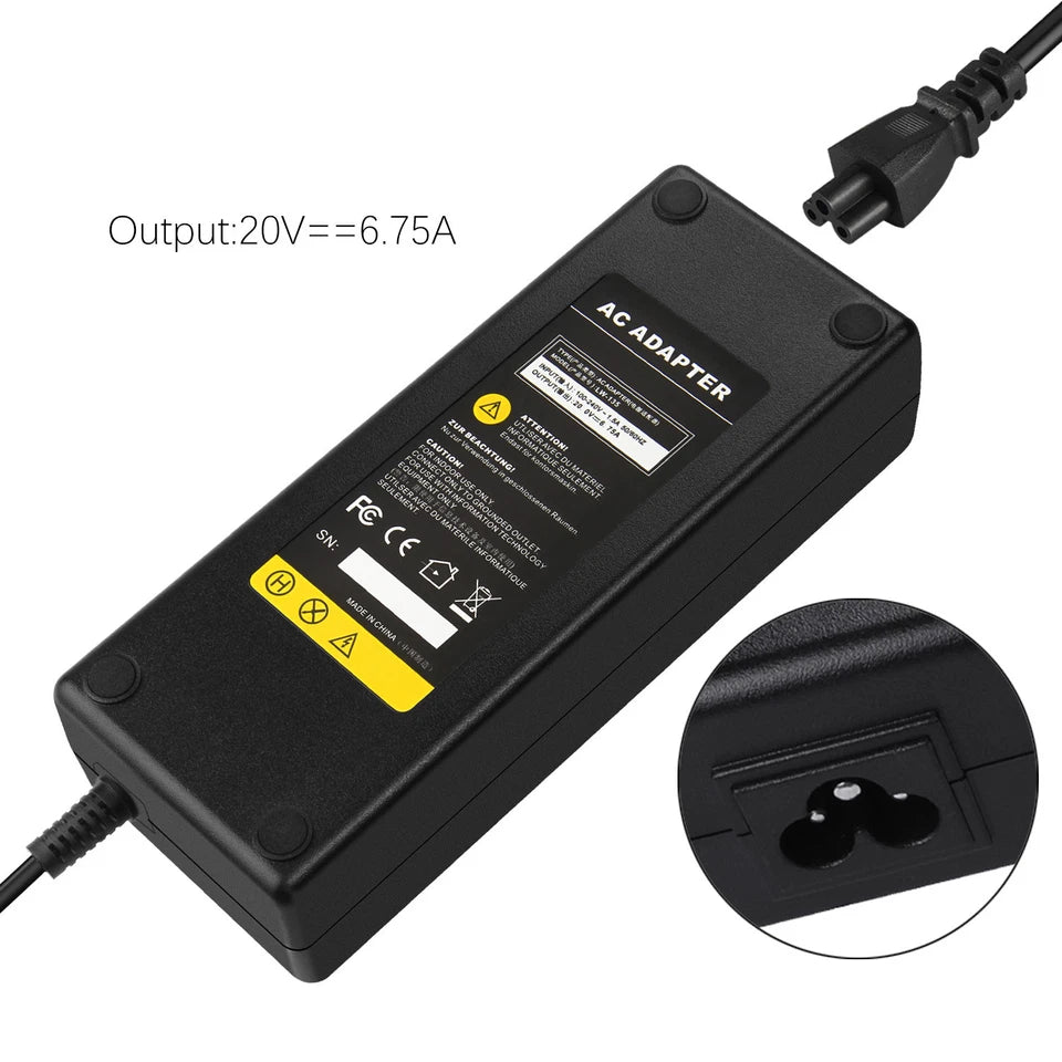 AC Adapter Power Charger For Lenovo Yoga C940-15IRH Type 81TE Laptop 45N0554