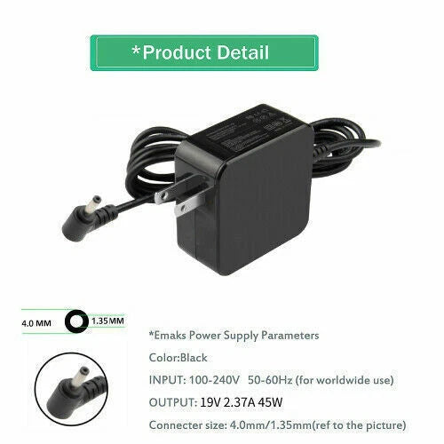 New For Asus Laptop Charger AC Adapter ADP-45BW B 19V 2.37A 45W Power Adapter