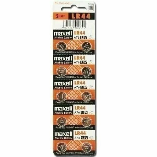 LR44 Maxell (10 piece) LR44 MAXELL A76 L1154 AG13 357 Alkaline Battery FREE SHIP