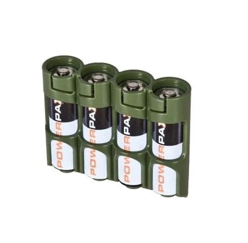 Powerpax Military Green SlimLine AA Battery Case