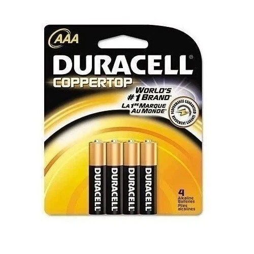 Duracell, MN2400B4Z, Standard Battery, AAA, Alkaline, PK4,Black
