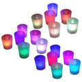 18 Multicolor Led Tea Light Votive Flameless Battery Candles Wedding Party Ro...