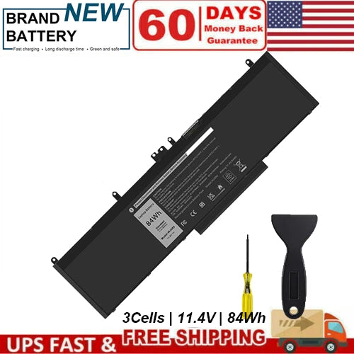 WJ5R2 Battery For Dell Latitude E5570 Precision 3510 M3510 Series 4F5YV 84Wh