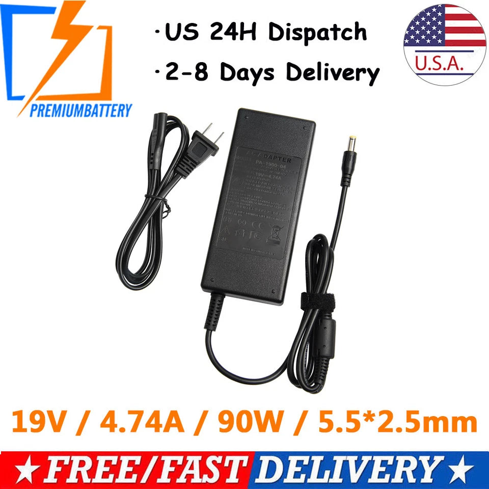 90W Laptop AC Power Adapter Charger for Toshiba Satellite m305d-s4830 a305-s6872