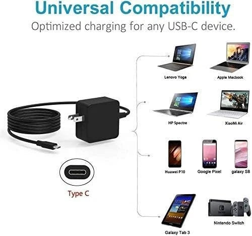 45W USB Type C AC Adapter Charger for Nintendo Switch Steam Deck Accessories