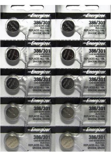 ENERGIZER 386/301 SR43SW SR43W (5 Piece) BATTERY NEW SEALED Authorize Seller