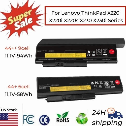 6/9Cell Battery for Lenovo ThinkPad X220 X220i X220s X230 X230i Series 44+/44++