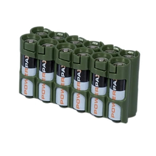 Powerpax 12 Pack Military Green AA Battery Caddy