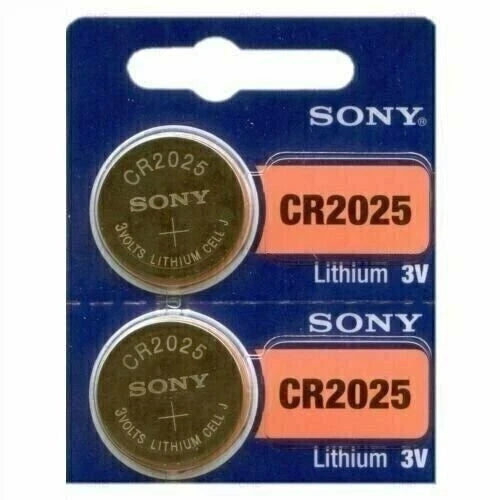 2 NEW SONY CR2025 3V Lithium Coin Battery Expire 2027 FRESHLY NEW - USA Seller