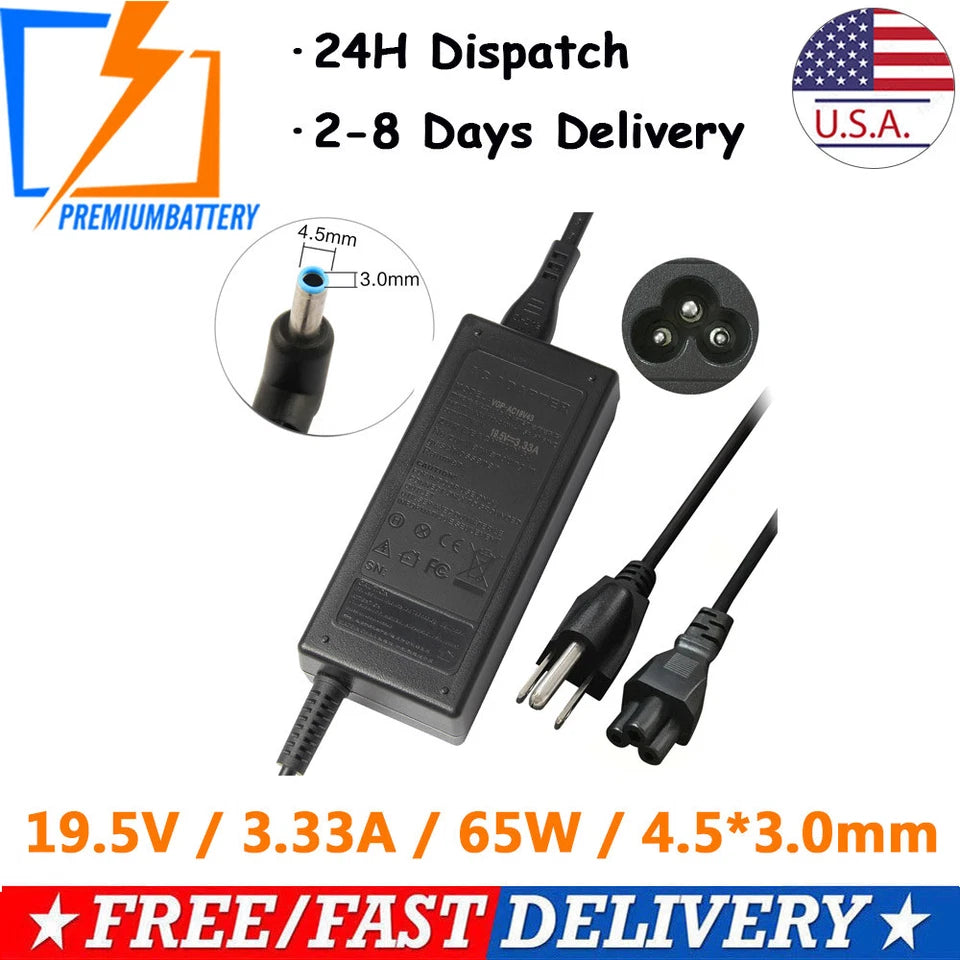AC Adapter Power Cord Charger for HP Chromebook 14-x010nr 14-x010wm 14-x013dx US