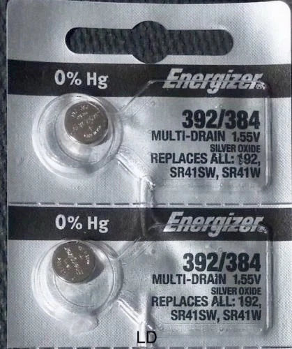 392 ENERGIZER SR41W SR41 V392 D392 (5 piece) Watch Battery Free Shipping