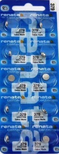 379 RENATA WATCH BATTERIES SR521SW (2piece) New packaging Authorized Seller