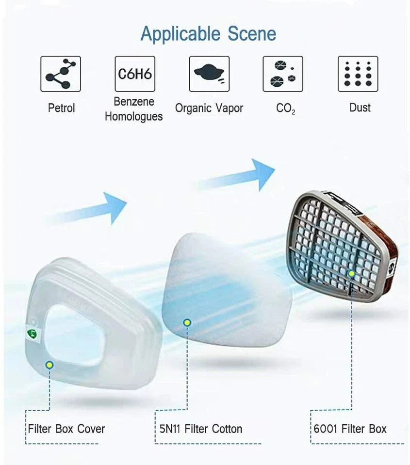 10/20/50Pcs 5N11 Cotton Filter Replacement For 6200 6800 7502 Respirator Filters