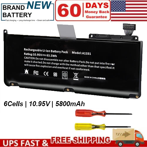 A1331 13" A1342 (Late 2009 Mid 2010) Battery for Apple MacBook Unibody MC233LL/A