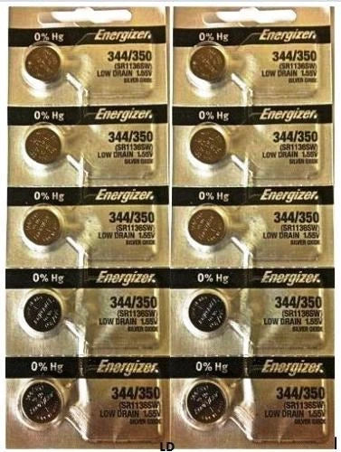 ENERGIZER 344/350 SR1136SW WATCH BATTERIES 344 350 NEW SEALED Authorize Seller