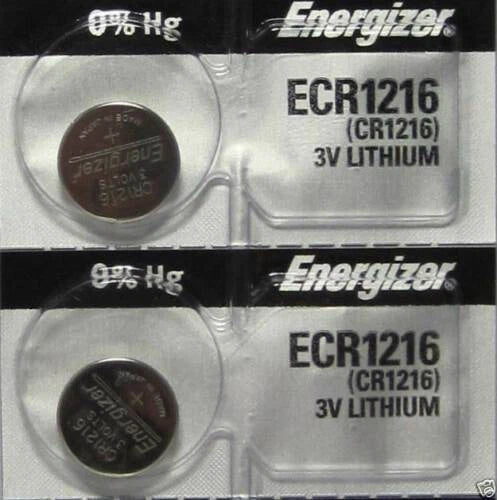 2 FRESH ENERGIZER CR1216 LITHIUM COIN BATTERIES BR1216 CR1216 DL1216B Expire2031
