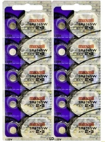 377 MAXELL WATCH BATTERIES SR626SW SR626 V377 SR66 New Authorized US Seller