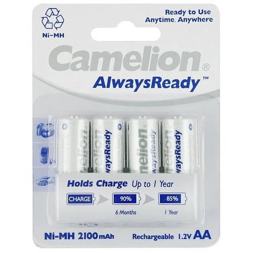 AA Rechargeable Batteries Ni-MH 2100mAH 4 Pk