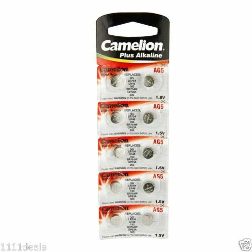 10 Pk Camelion AG5 LR754 393 309 193 LR48 D309 D393 Alkaline Buton Cell Battery