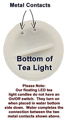 Bluedot Trading Flameless Floating Battery Operated LED Candles Candle Tea L...