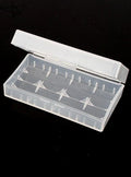 1 Efest 18650 Battery Holder White Clear Plastic Protective Storage Case