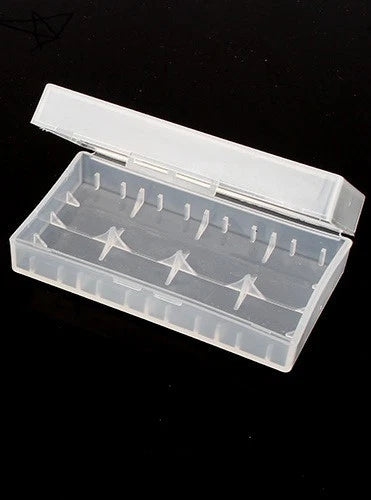 1 Efest 18650 Battery Holder White Clear Plastic Protective Storage Case