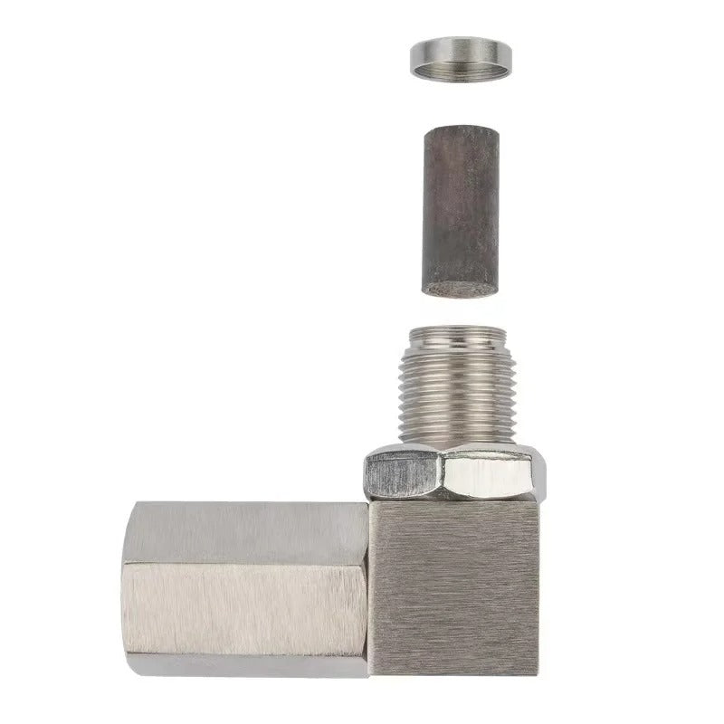 90 Degree Oxygen O2 Sensor Spacer Extension M18 x 1.5 Mini Catalyst Universal Exhaust Adapter
